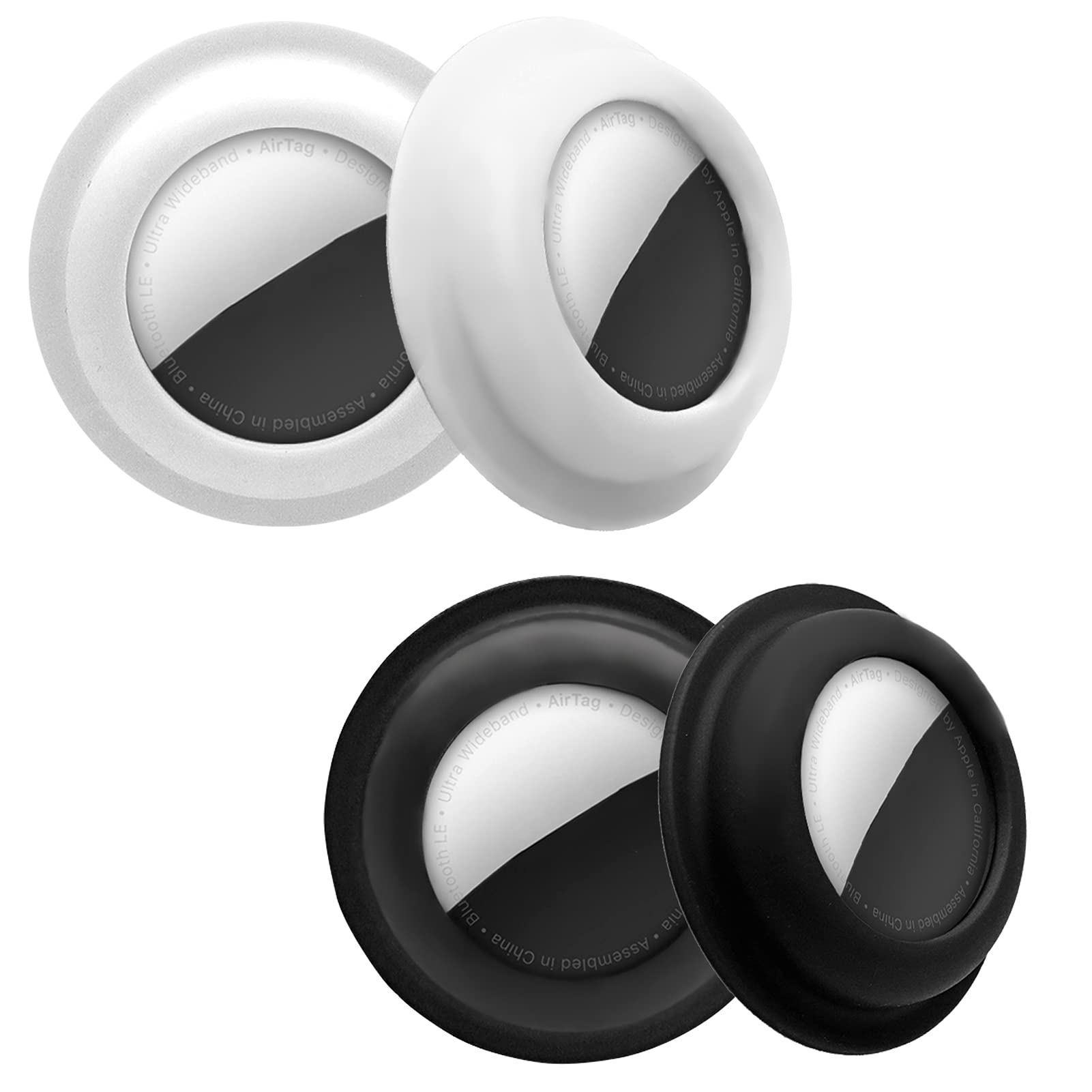 Aimtel 4-Pack Aimtel Airtag Case: Compatible Holder & Adhesive Mount for TV Remote & Car - Durable Protection