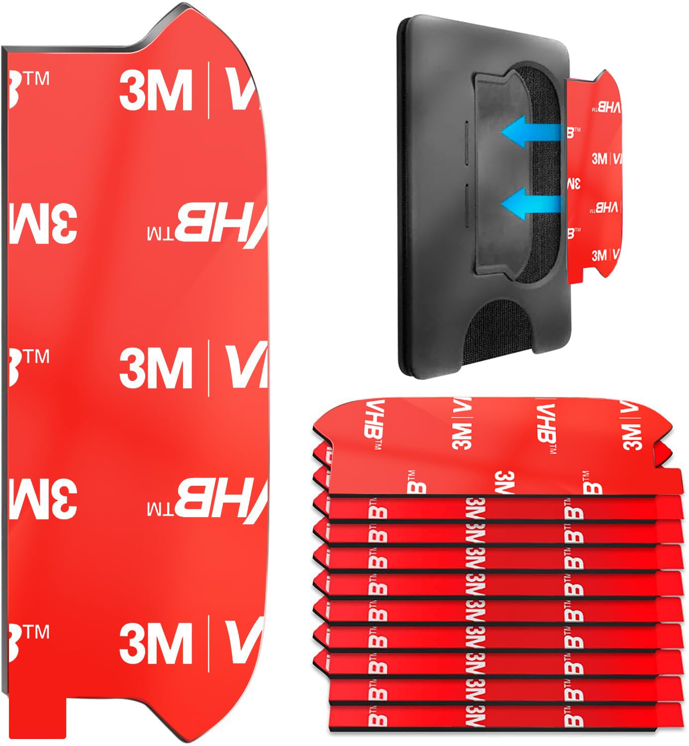 volport 10pcs Sticky Adhesive Replacement for Pops Wallet+ & Wallet Plus - 3M Double-Sided Pads for Cell Phone Card Holders