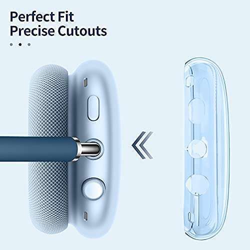 FINTIE Fintie Clear TPU Case for AirPods Max - Anti-Scratch Protective Cover in Clear Blue - View 4 of 9
