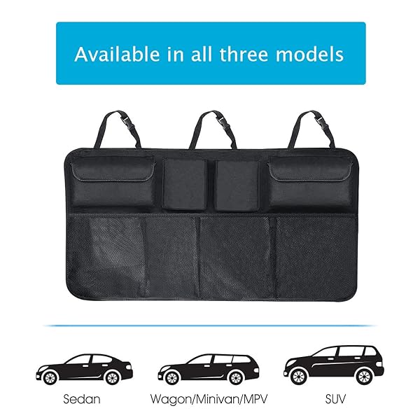 Tianle Waterproof Tianle Car Trunk Organizer & Backseat Hanging Storage for SUV, Truck, MPV - Collapsible with 4 Pockets - View 4 of 6