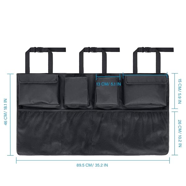 Tianle Waterproof Tianle Car Trunk Organizer & Backseat Hanging Storage for SUV, Truck, MPV - Collapsible with 4 Pockets - View 6 of 6
