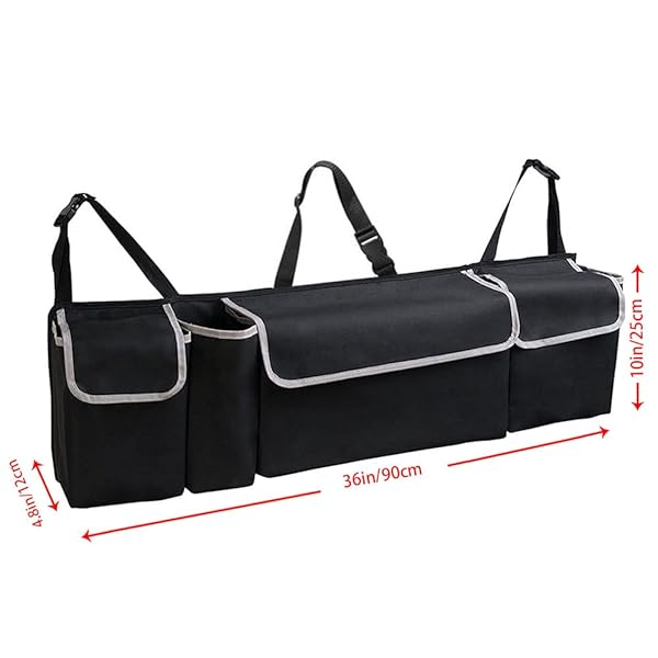 Tianle Maximize Car Space with Tianle Backseat Trunk Organizer - Durable, 4 Pockets & 3 Adjustable Buckles for Efficient Storage - View 9 of 10