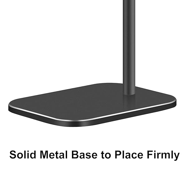 SHUOSUO Aluminum Headphone Stand with Solid Metal Base for Desk Compatible with Most Headphones Black - View 6 of 8