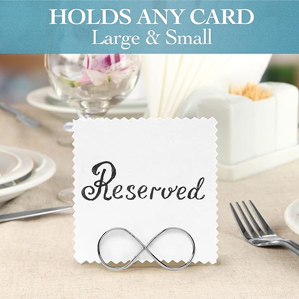 Pullan Products LLC Pullan Table Number Holder Stands 12 Pack for Weddings Placecard Clips Photo Display Stands Reserved Sign Numbers Silver - View 5 of 8