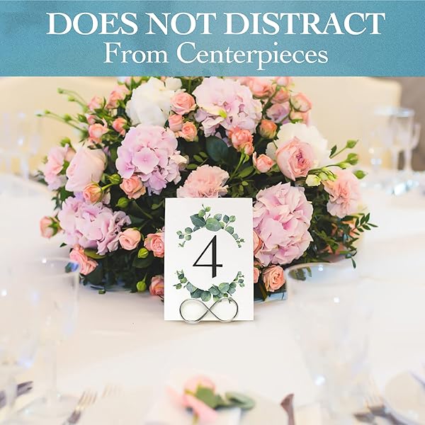 Pullan Products LLC Pullan Table Number Holder Stands 12 Pack for Weddings Placecard Clips Photo Display Stands Reserved Sign Numbers Silver - View 7 of 8