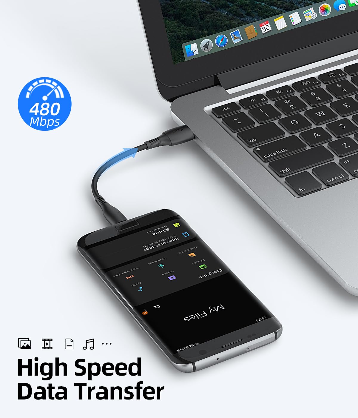 HOTNOW HOTNOW Micro USB Cable 0.5ft 3 Pack Short Durable Fast Charging Cord for Samsung Galaxy S7 S6 Note 5 PS4 and More - View 3 of 7