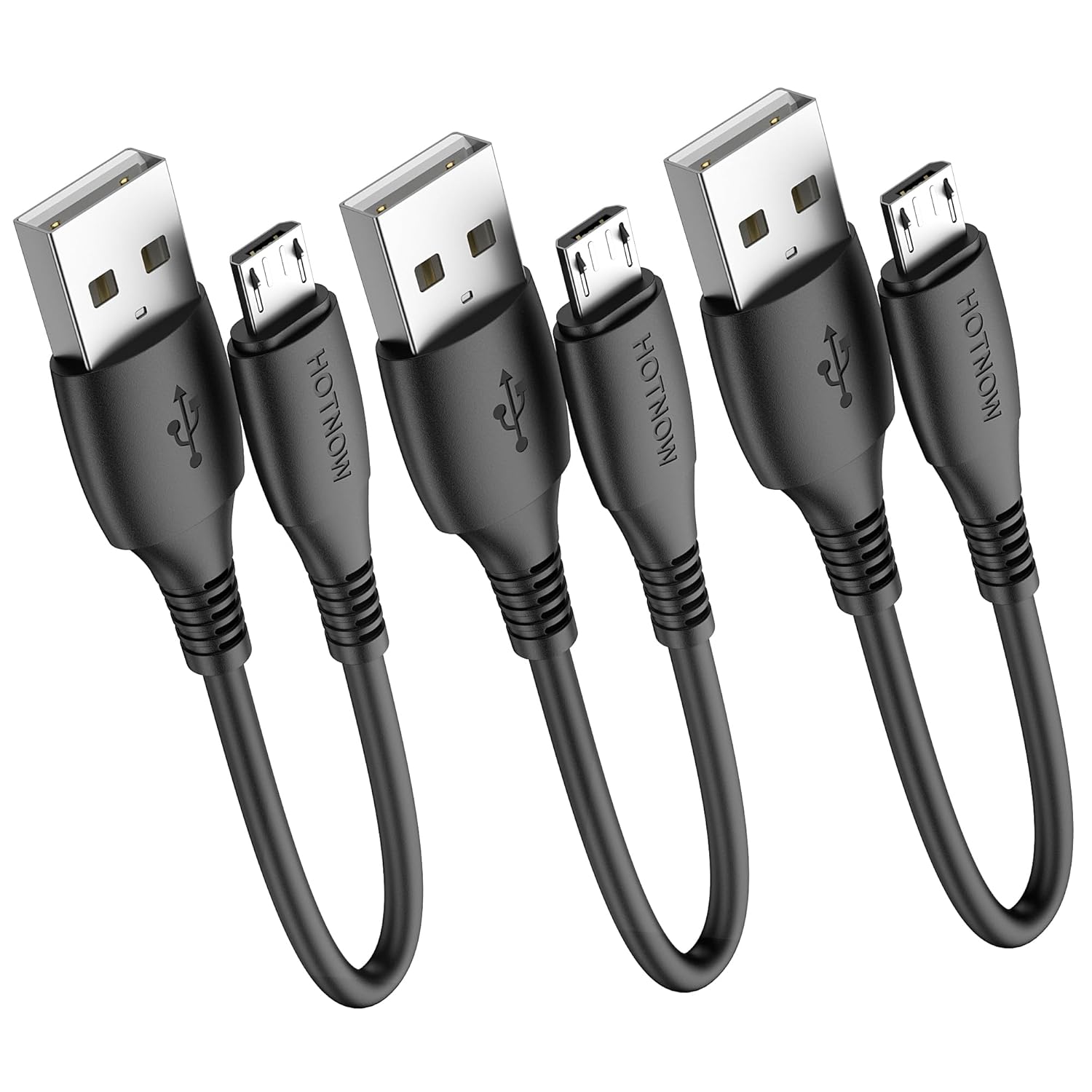 HOTNOW HOTNOW Micro USB Cable 0.5ft 3 Pack Short Durable Fast Charging Cord for Samsung Galaxy S7 S6 Note 5 PS4 and More