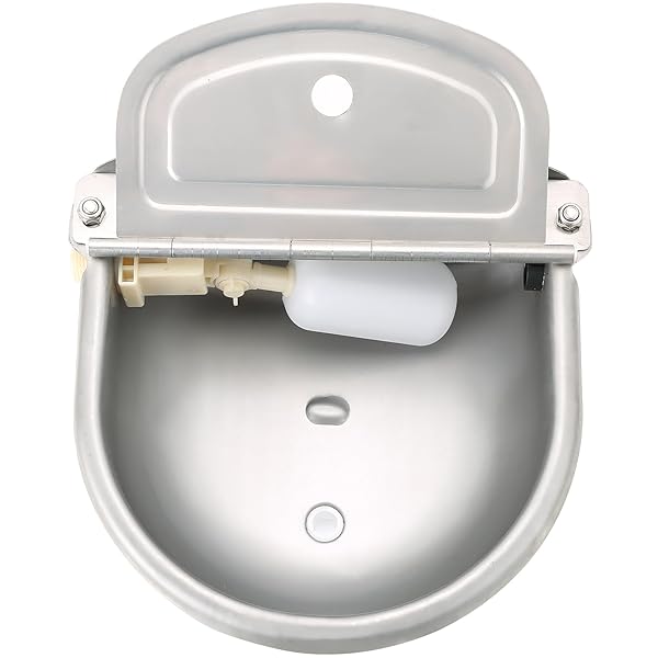 MAOPINER MAOPINER Automatic Water Dispenser for Dogs and Livestock Stainless Steel Waterer with Drainage Hole for Horses Cattle Goats and Sheep