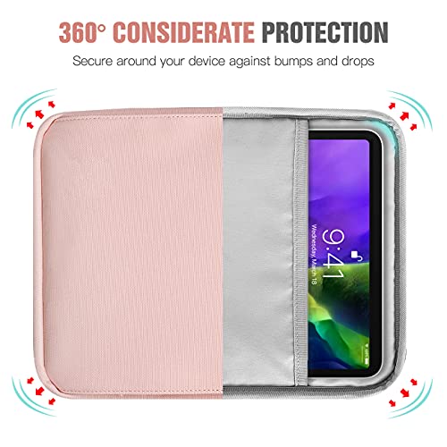 TiMOVO TiMOVO Pink Tablet Sleeve Case 9-11 Inch for Women Multiple Compartments Water Resistant Utility Style Unisex Adults - View 5 of 9