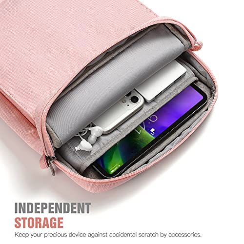 TiMOVO TiMOVO Pink Tablet Sleeve Case 9-11 Inch for Women Multiple Compartments Water Resistant Utility Style Unisex Adults - View 7 of 9