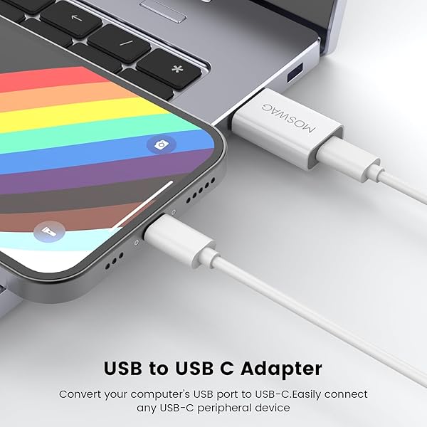 MOSWAG Buy MOSWAG USB-C Female to USB-A Male Adapter | Fast Charging & Data Transfer - View 7 of 8
