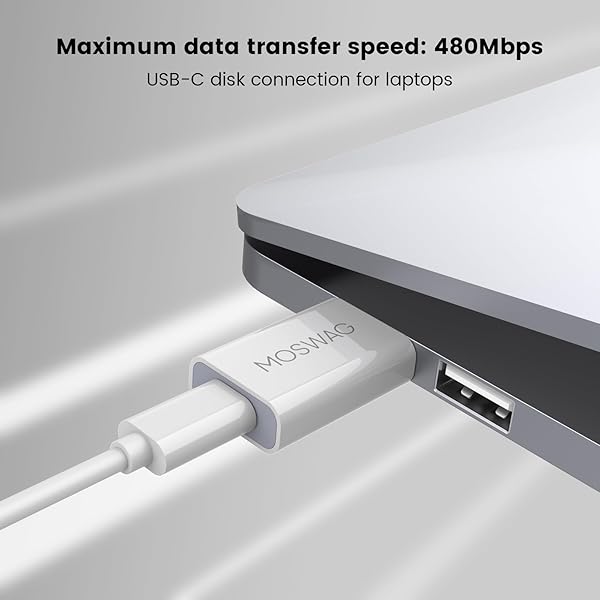 MOSWAG Buy MOSWAG USB-C Female to USB-A Male Adapter | Fast Charging & Data Transfer - View 3 of 8