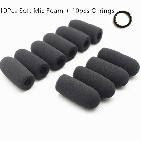Saidbuds 10 Pack Soft Mic Foam Covers for David Clark M-4/M-7 & Lightspeed Headsets - Premium Windscreens - View 4 of 7