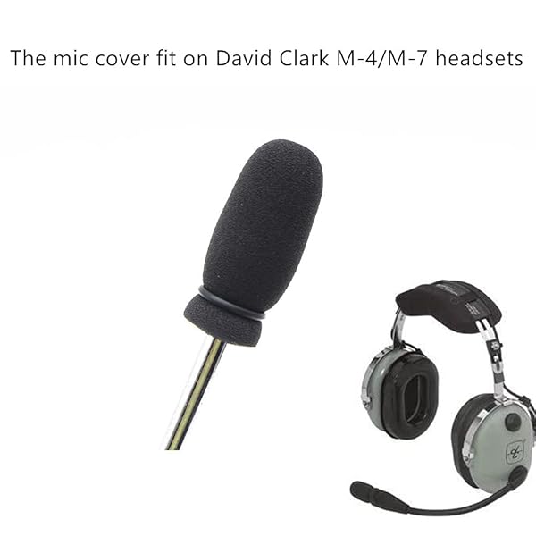 Saidbuds 10 Pack Soft Mic Foam Covers for David Clark M-4/M-7 & Lightspeed Headsets - Premium Windscreens - View 5 of 7