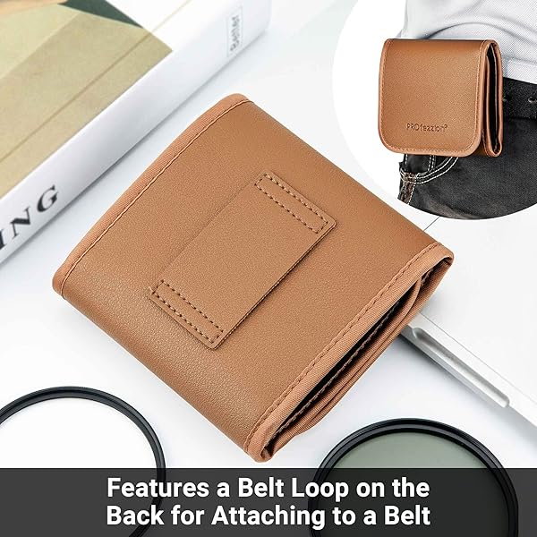 PROfezzion PROfezzion 3-Pocket Filter Pouch for 82mm Lens - Shock Resistant & Anti-Scratch Case with Microfiber Cloth - View 4 of 10