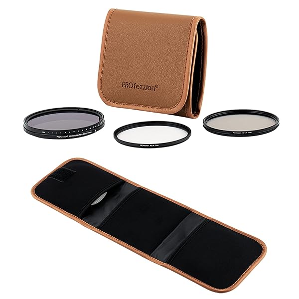 PROfezzion PROfezzion 3-Pocket Filter Pouch for 82mm Lens - Shock Resistant & Anti-Scratch Case with Microfiber Cloth - View 7 of 10