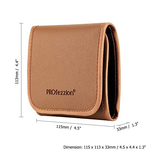PROfezzion PROfezzion 3-Pocket Filter Pouch for 82mm Lens - Shock Resistant & Anti-Scratch Case with Microfiber Cloth - View 9 of 10
