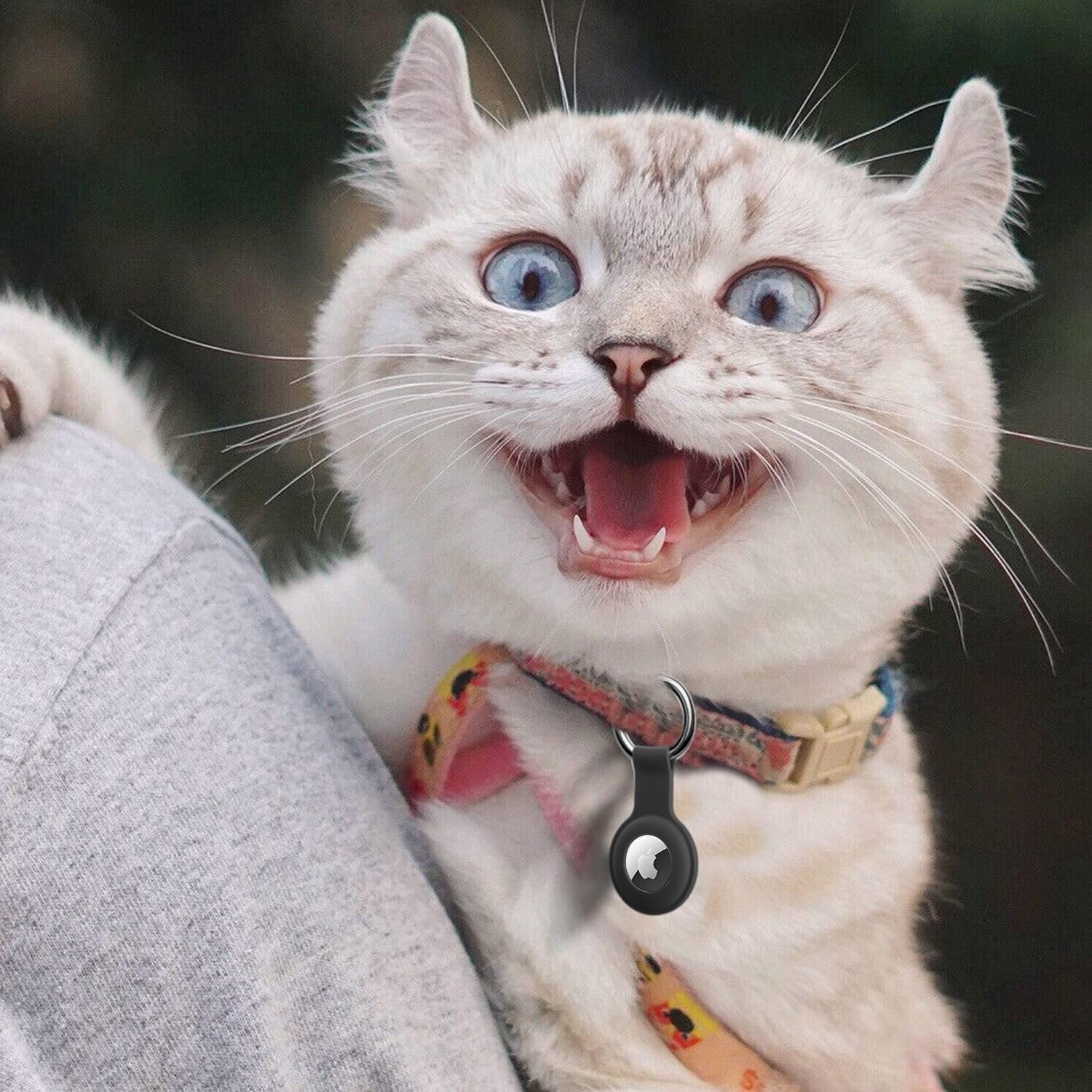 ColorCoral Ultra Light Silicone Holder Case for AirTags Durable Anti-Scratch Protective Skin Cover with Keychain Ring Compatible with Apple AirTags Green - View 8 of 9