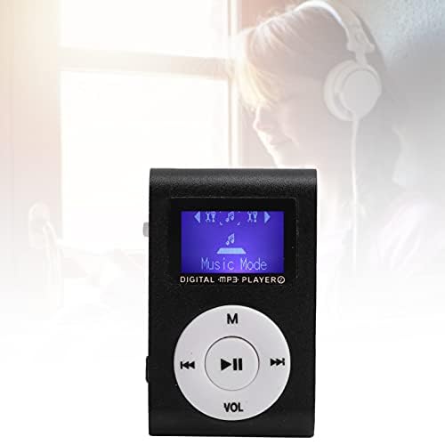 GOWENIC Portable Mini MP3 Player for Walking & Running - Supports 32GB, LCD Screen, BackClip Design (Black) - View 5 of 9