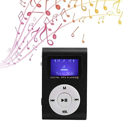 GOWENIC Portable Mini MP3 Player for Walking & Running - Supports 32GB, LCD Screen, BackClip Design (Black) - View 6 of 9