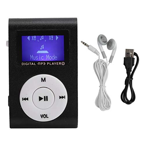 GOWENIC Portable Mini MP3 Player for Walking & Running - Supports 32GB, LCD Screen, BackClip Design (Black) - View 7 of 9