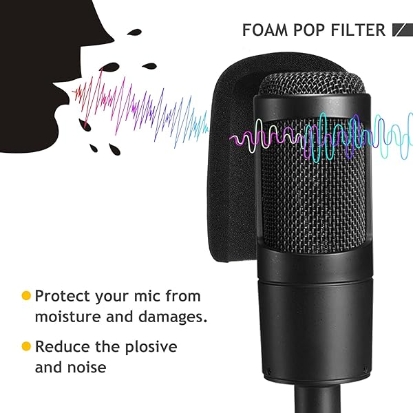 Frgyee AT2020 Mic Stand with Shock Mount & Pop Filter - Heavy Duty Boom Arm for Audio Technica AT2020/AT2035 - View 6 of 8