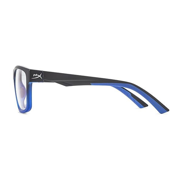 HyperX HyperX Spectre Mission Gaming Eyewear Blue Light Blocking UV Protection Crystal Clear Lenses TR-90 Frame Microfiber Pouch Square Frame Blue - View 4 of 9