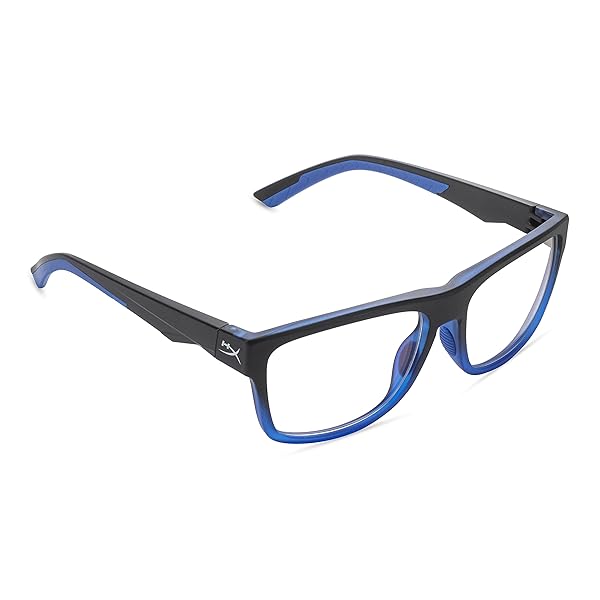 HyperX HyperX Spectre Mission Gaming Eyewear Blue Light Blocking UV Protection Crystal Clear Lenses TR-90 Frame Microfiber Pouch Square Frame Blue - View 2 of 9