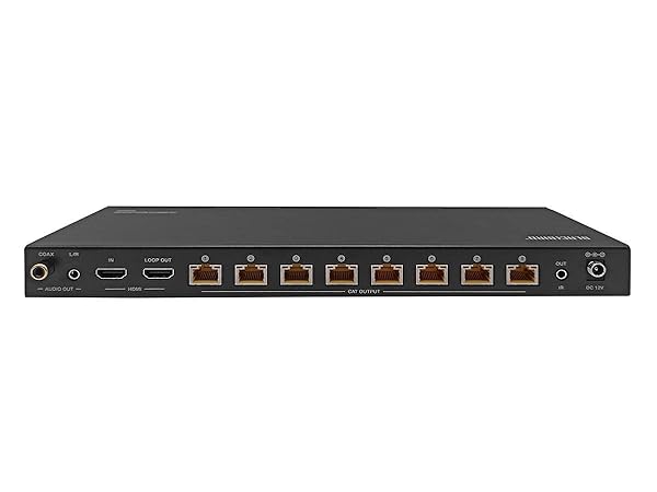 Monoprice Monoprice 4K HDMI 2.0 1x8 Splitter Extender Kit 60 Meters 4K 60Hz 18Gbps HDR10 Dolby Vision HDCP 2.2 Blackbird Series - View 6 of 8