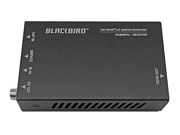 Monoprice Monoprice 4K HDMI 2.0 1x8 Splitter Extender Kit 60 Meters 4K 60Hz 18Gbps HDR10 Dolby Vision HDCP 2.2 Blackbird Series - View 7 of 8