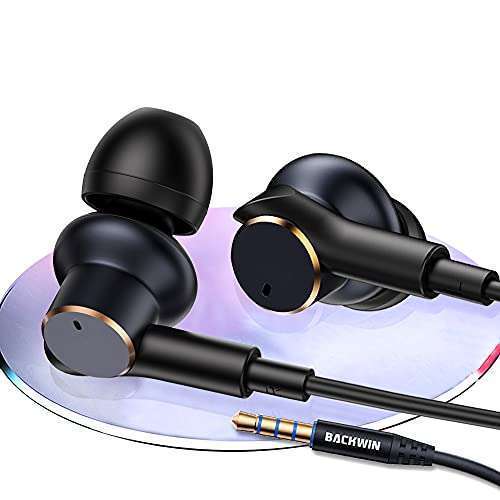 BACKWIN High-Fidelity Wired Headphones: 4-Speaker Noise-Cancelling Earbuds with Mic & Volume Control - View 9 of 9