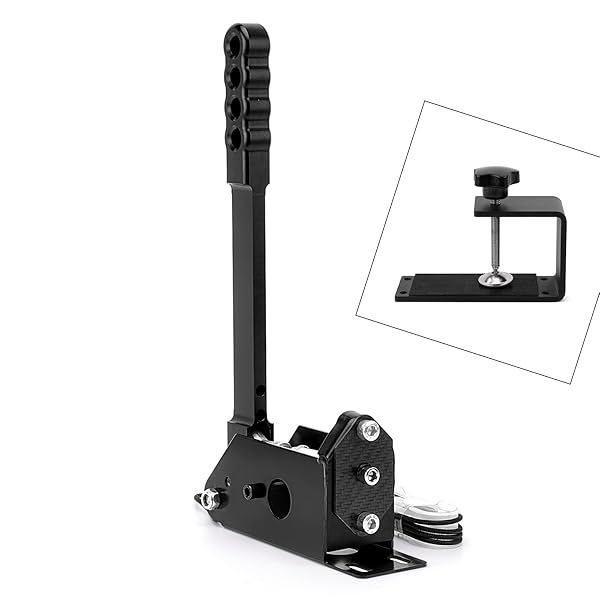 aikeec Buy Aikeec 64 Bit USB Handbrake for Sim Racing - Compatible with G25, G27, G29, T500, DIRT RALLY - Includes Clamp, Black