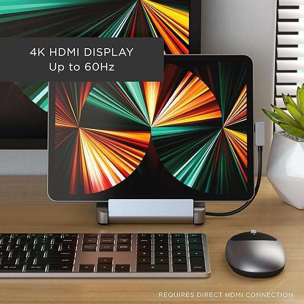 Satechi Buy Satechi 6-in-1 USB-C Hub & Stand for iPad Pro, Air, Mini 6 - Aluminum Docking Station for M1/M2 Models - View 5 of 8