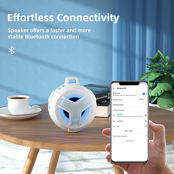 EBODA EBODA IPX7 Waterproof Bluetooth Shower Speaker - Portable 2000mAh Wireless Speaker for Home, Pool, Beach & Gifts - View 8 of 9