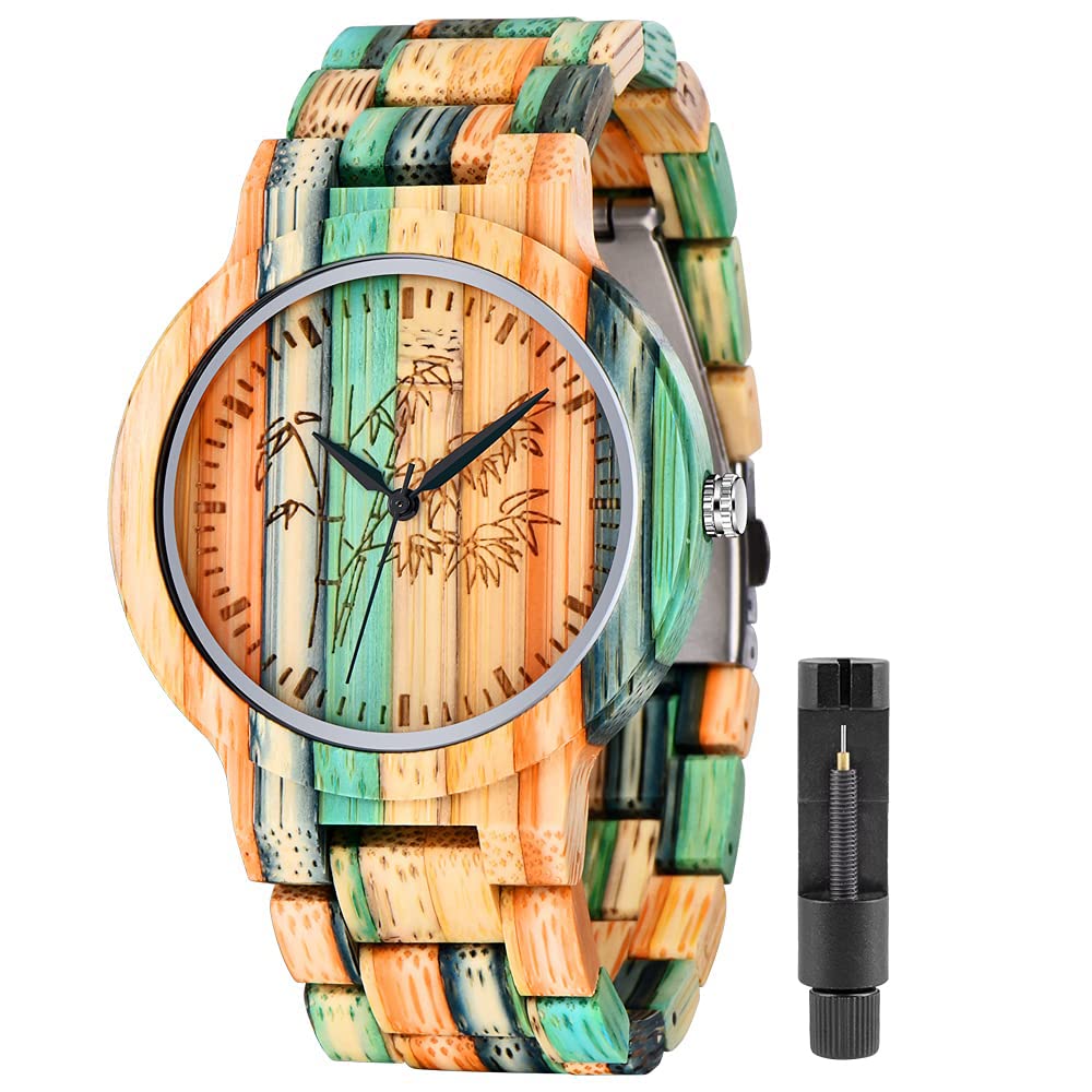 Tiong Tiong Wooden Men Watches Natural Handmade Wood Watch Doctor Who Design Quartz Movement Wrist Watch for Men Q1314