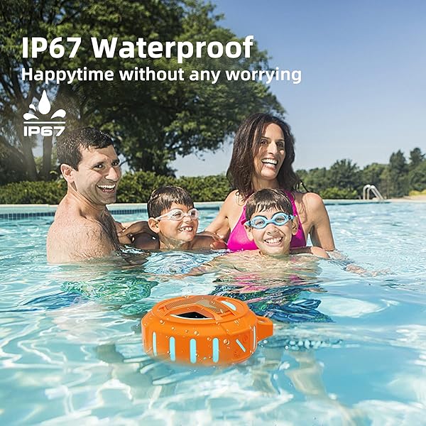 EBODA EBODA IPX7 Waterproof Bluetooth Shower Speaker - Portable Mini Speaker with RGB Light for Pool, Beach & Kayak - Perfect Gift for All! - View 9 of 10