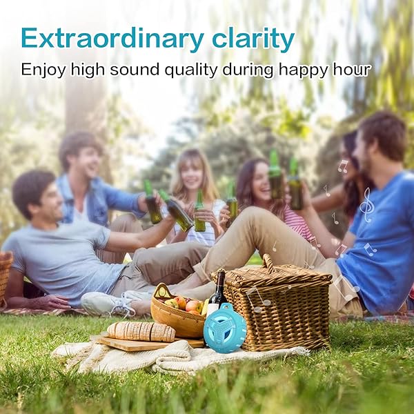 EBODA EBODA Waterproof Bluetooth Shower Speaker - IPX7 Portable, 24H Playtime, RGB Light for Kayak, Beach & Pool - Perfect Unisex Gift - View 3 of 8