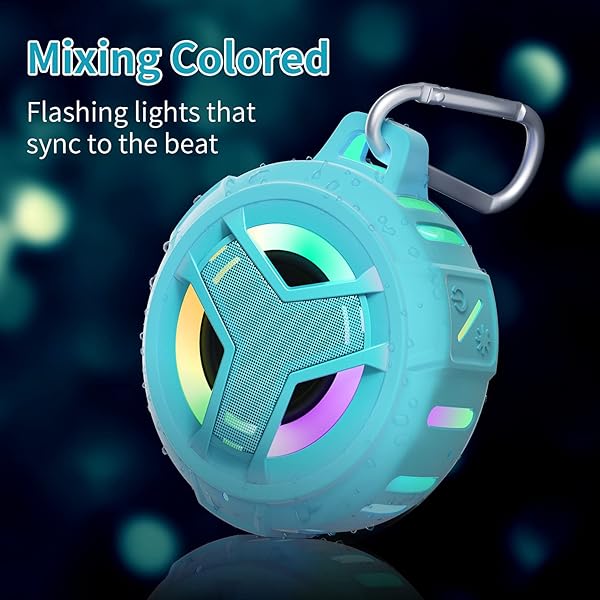 EBODA EBODA Waterproof Bluetooth Shower Speaker - IPX7 Portable, 24H Playtime, RGB Light for Kayak, Beach & Pool - Perfect Unisex Gift - View 6 of 8