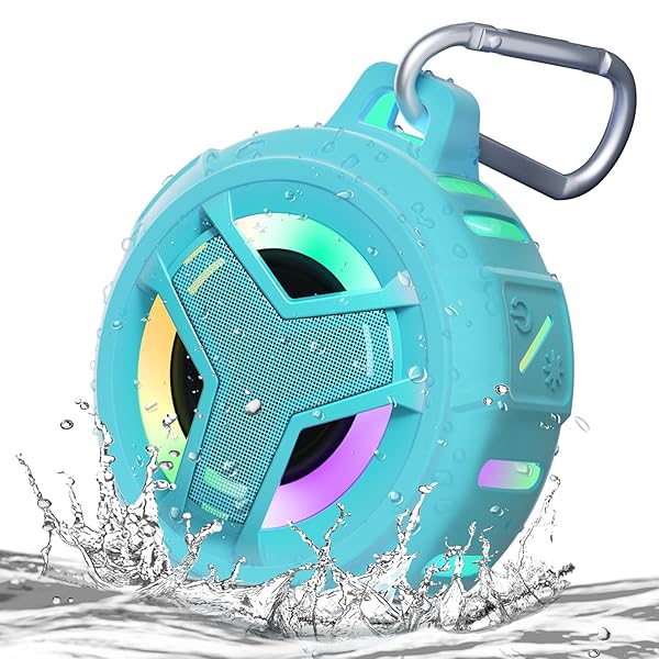 EBODA EBODA Waterproof Bluetooth Shower Speaker - IPX7 Portable, 24H Playtime, RGB Light for Kayak, Beach & Pool - Perfect Unisex Gift