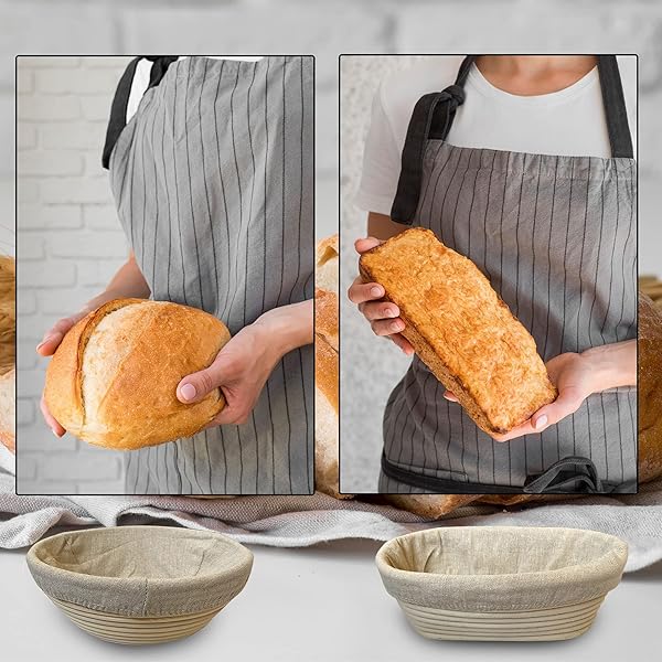 RoEsha 9 Inch Round Bread Banneton Proofing Basket Set of 2 for Sourdough Baking Tools for Home and Professional Bakers - View 6 of 7