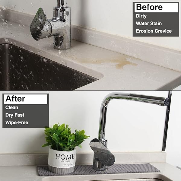 JUMYGEAR 18'' Kitchen Faucet Mat - Absorbent Splash Guard & Drip Catcher for Kitchen, Bathroom & RV | Microfiber Counter Protector - View 3 of 7