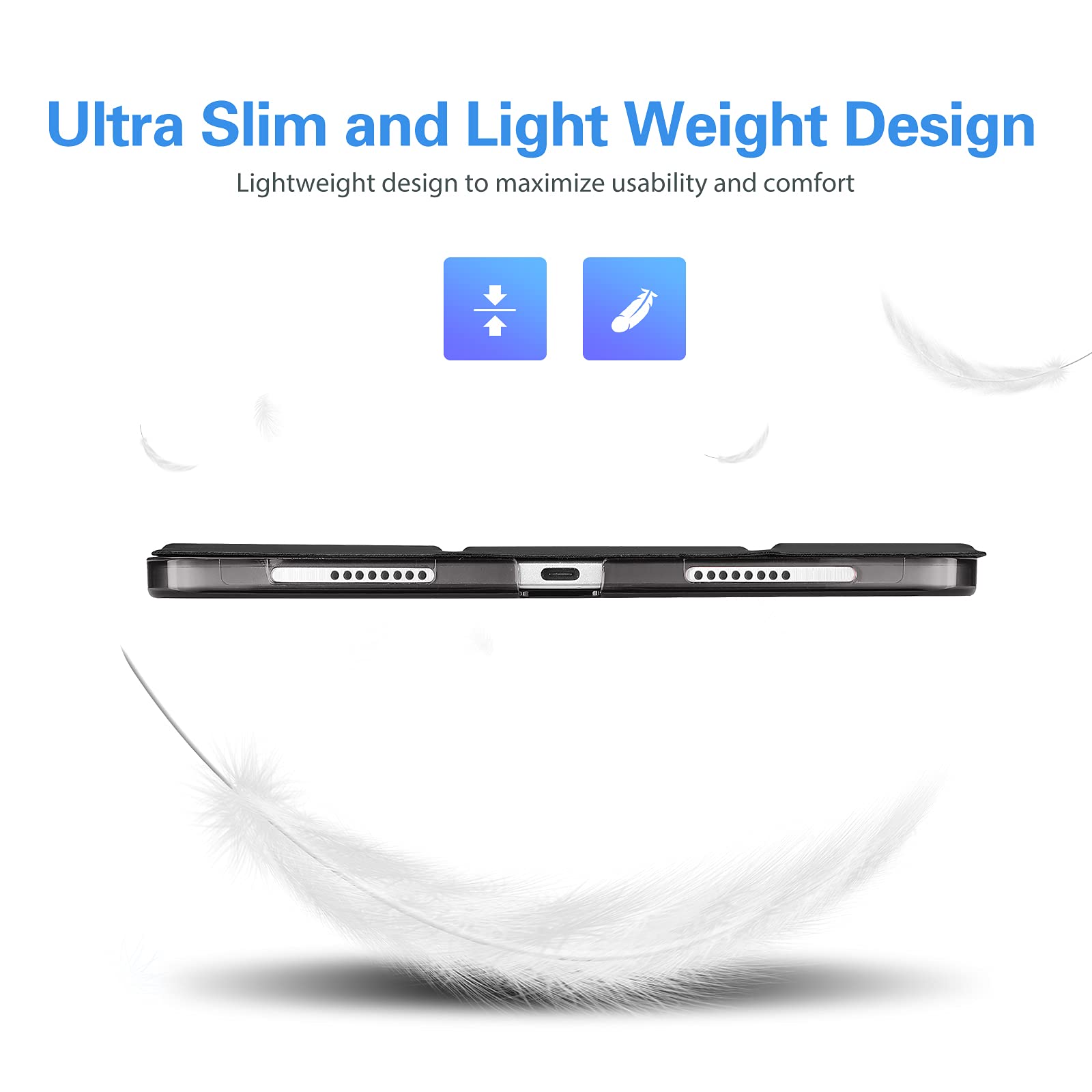 ProCase ProCase iPad Pro 11 Inch Case 2022 2021 2020 Triple Fold Protective Ultra Thin Lightweight Stand Cover Black - View 8 of 9