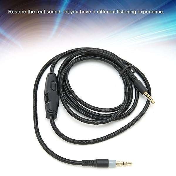 Hilitand Hilitand 4.9ft 3.5mm Male to Male Audio Cable with Volume Control for HyperX Cloud Alpha Headphones - View 3 of 9