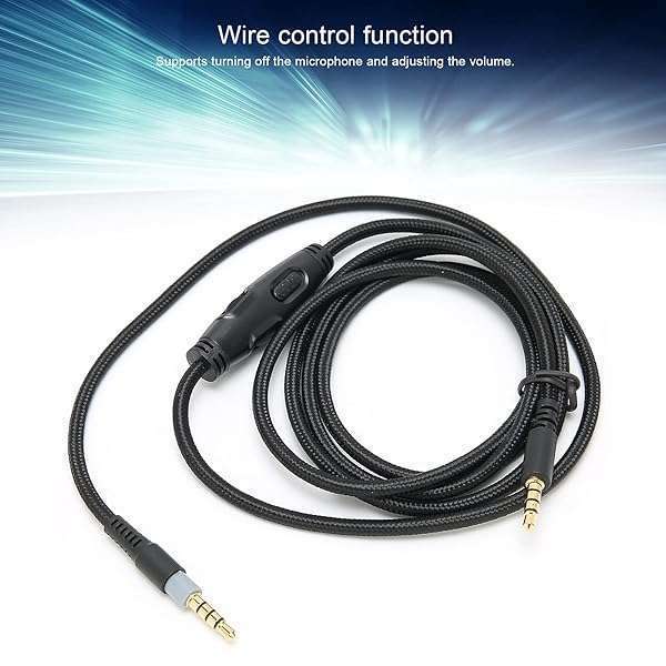 Hilitand Hilitand 4.9ft 3.5mm Male to Male Audio Cable with Volume Control for HyperX Cloud Alpha Headphones - View 5 of 9