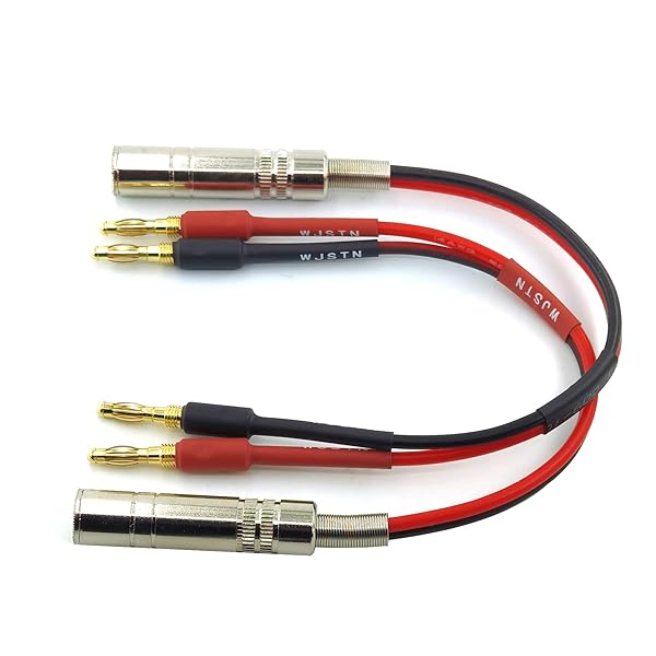 WJSTN WJSTN 1/4 TS to Banana Plug Speaker Cable 6.35 mm 1/4" Female to Banana Plug Speaker Mono Adapter 8 inches 2pack - View 5 of 8