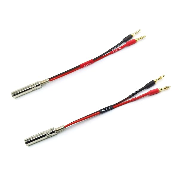 WJSTN WJSTN 1/4 TS to Banana Plug Speaker Cable 6.35 mm 1/4" Female to Banana Plug Speaker Mono Adapter 8 inches 2pack - View 6 of 8