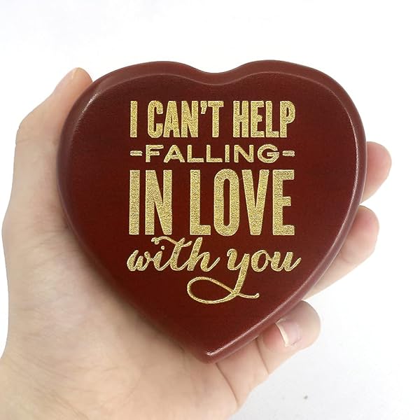 SOFTALK SOFTALK Heart-Shaped Music Box - Perfect Retro Gift for Christmas, Birthdays & Valentine's Day (Wine Red, 'Can't Help Falling in Love') - View 7 of 8