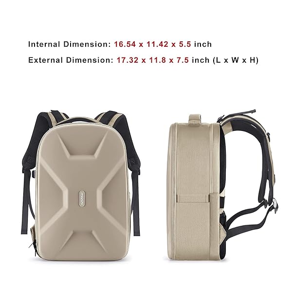 MOSISO MOSISO Waterproof Camera Backpack for DSLR SLR Mirrorless with Tripod Holder and Laptop Compartment Compatible with Canon Nikon Sony Camel - View 9 of 9