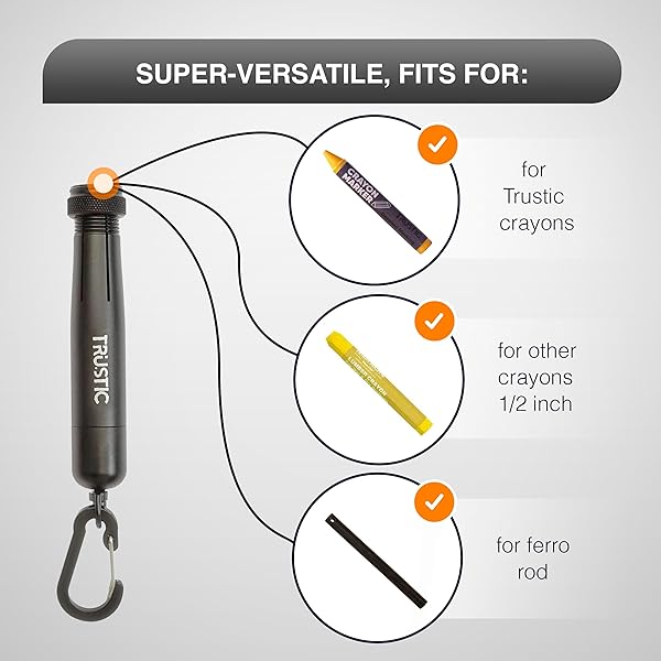 Trustic Trustic Lumber Keel Crayon Holder for 1/2 Inch Round or Hexagonal Crayons Heavy Duty Metal Construction Silver - View 3 of 7