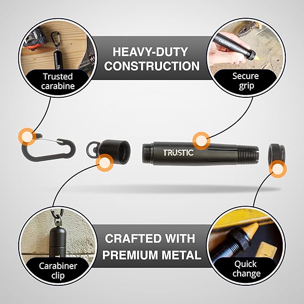 Trustic Trustic Lumber Keel Crayon Holder for 1/2 Inch Round or Hexagonal Crayons Heavy Duty Metal Construction Silver - View 4 of 7